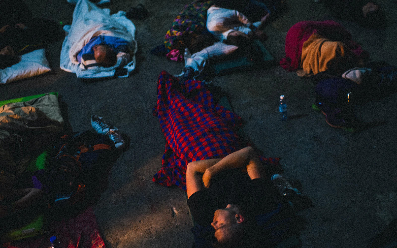 sleeping concert goers, photo by kasia zacharko