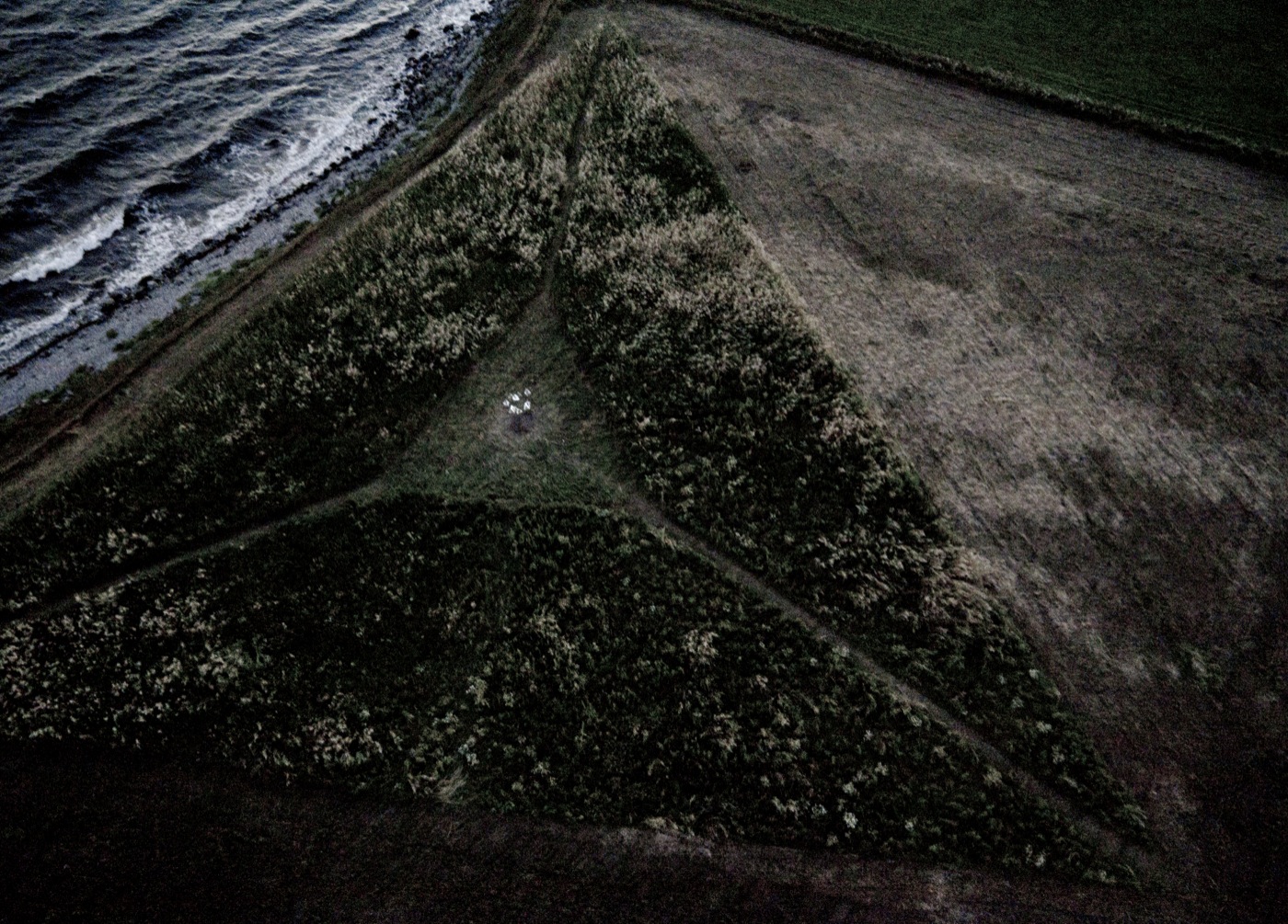 drone shot over sejerø festival by julian bay nielsen